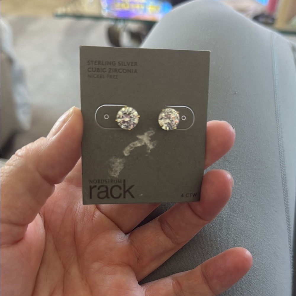 Nordstrom Rack Sterling Silver Cubic Zirconia Earrings